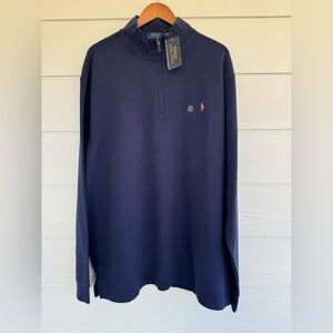 Polo Ralph Lauren Estate Rib Quarter Zip Pullover Men’s XLT Navy Pony Logo NWT
